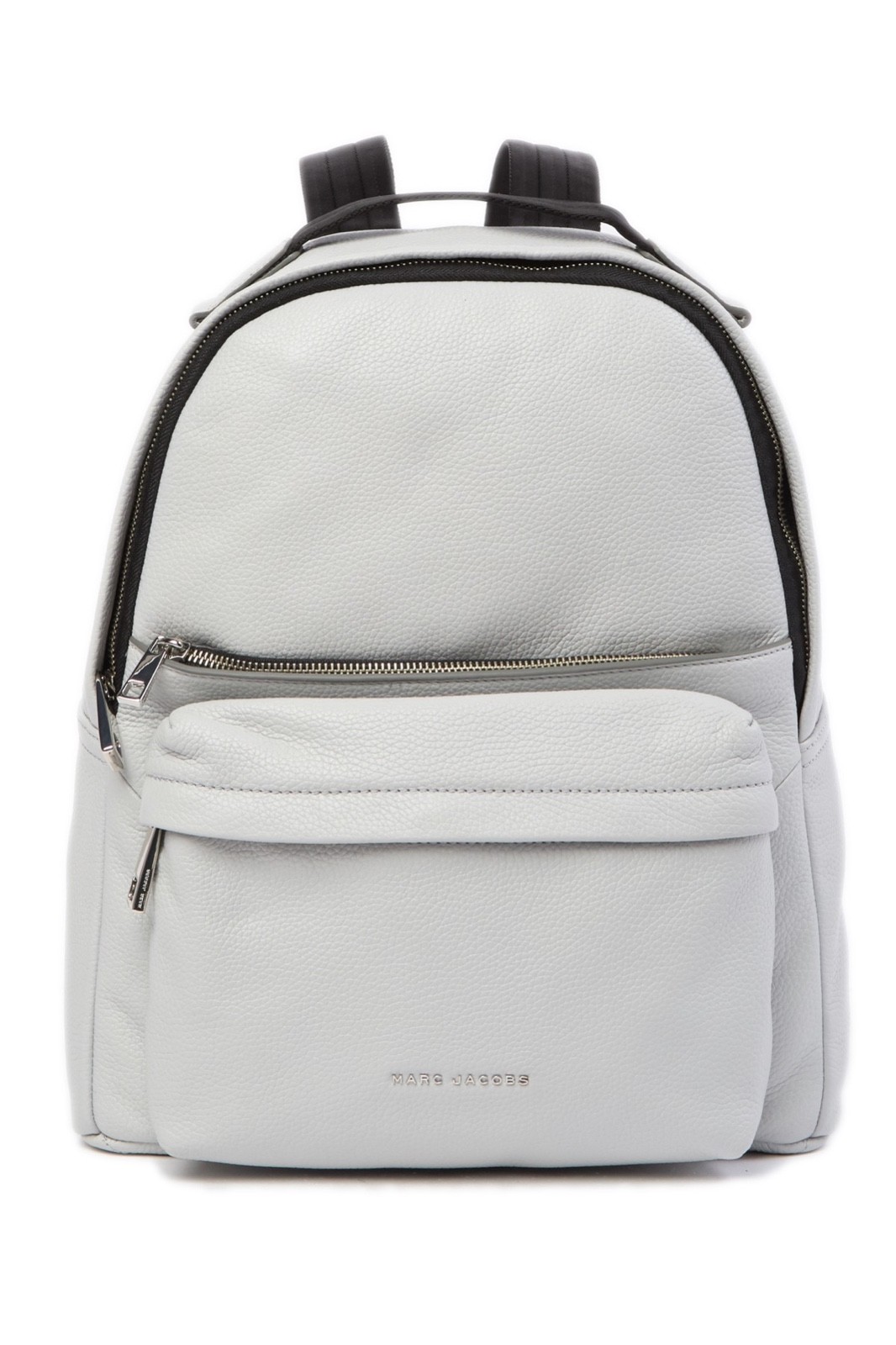 light grey leather backpack