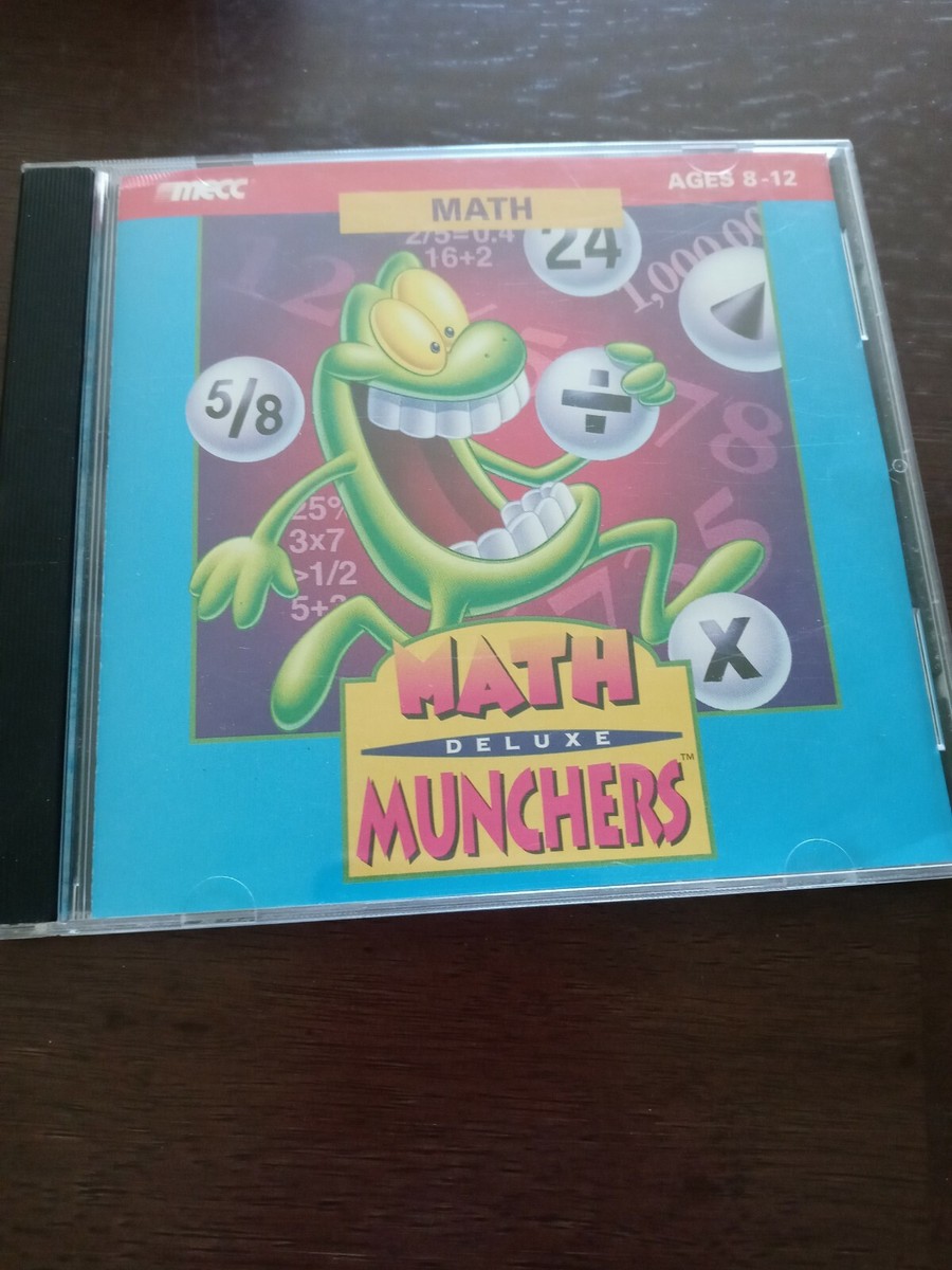 Math Munchers Deluxe (PC Windows 95/3.1, Mac, 1996) CD-ROM