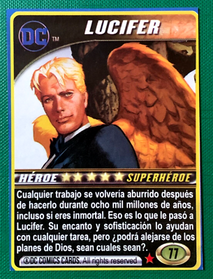 DC COMIC Card PERU 2019 #077 LUCIFER MORNINGSTAR Neil Gaiman | eBay