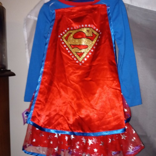 🆕 Girl Toddler SuperGirl Child Costume Halloween Party Dress-up 4t - 第 7/7 張圖片