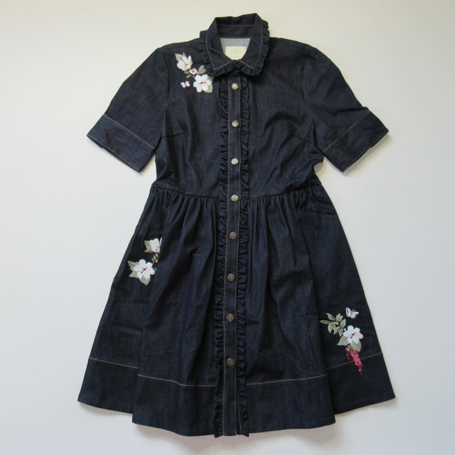 Kate Spade Embroidered Denim Dress Hot 