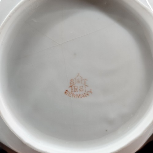S&T RS Germany Small Scalloped Fluted Porcelain Berry Bowl Floral Gold Trim EUC - Picture 5 of 8