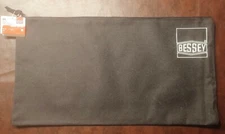 BESSEY TPL Tool Pouch 11x21in Zippered Canvas Storage Bag NEW w/Tag Black Large