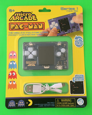 Micro Arcade Pac-Man Full Color Screen MINI VIDEO GAME NEW FITS IN
