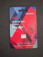 New Sealed Samsung Universal Flash Storage UFS Memory Card 128GB White