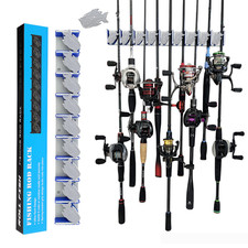 Vertical Fishing Rod Holder Rod Rack Wall Mount 9 Rods Stand Fishing Pole Holder
