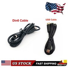 Cable For Thrustmaster TH8A/TSSH TSSH+ Connection Date Din6 Cable USB Cable USA