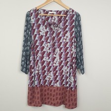 White Stuff Dress Womens UK 12 Multicolour Floral Boho Retro Tunic Casual