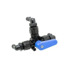 B&B Molders Dual Diverter Valve with PEX Fittings for RV Nautilus Panel