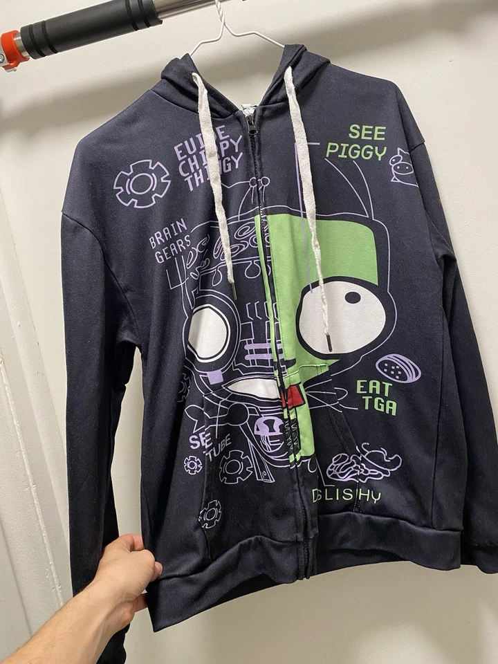 Invader Zim GIR in His Dog Disguise Doom Sudadera con Capucha Disfraz Chaqueta con Cremallera Talla M Foto 2 de 4