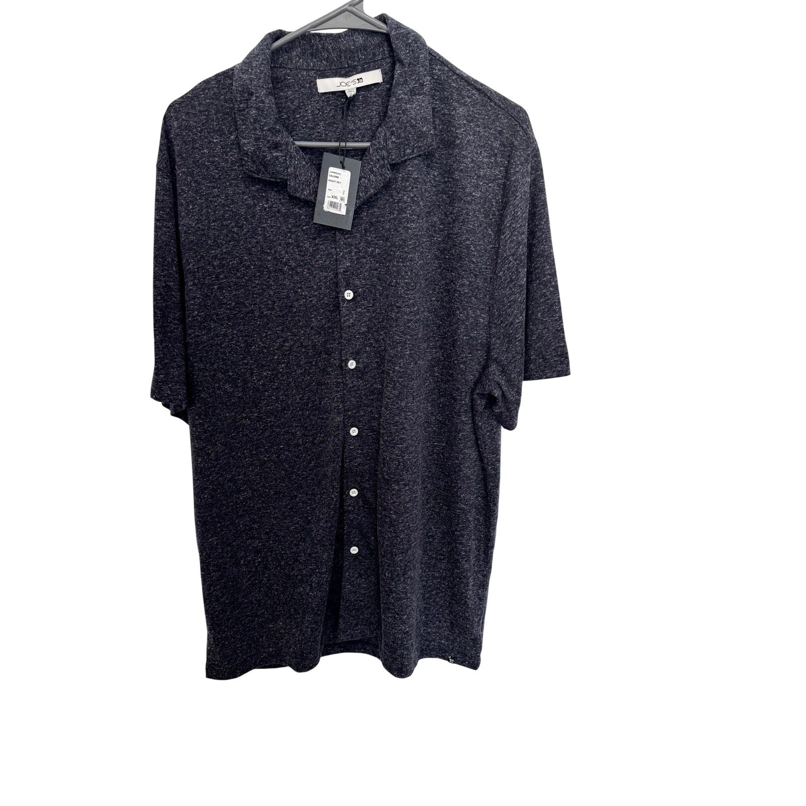 Joe's Jeans Salerm Night Sky Heathered Knit Linen Button Down XXL NEW $188