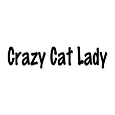 Crazy Cat Lady Decal Sticker Black Die Cut Vinyl