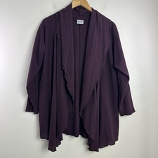 Oh My Gauze Jacket women SZ 1 =S/M Oversized Long Ruffled Kimono Cardigan