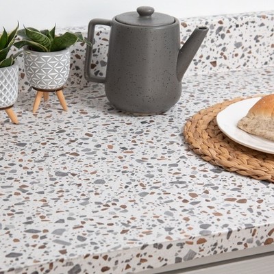 d-c-fix Küchenarbeitsplattenfolie 67,5 cm x 3 m Terrazzo selbstklebende Vinylfolie