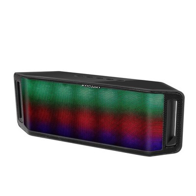 KOCASO LED Wireless Speaker Dynamic Multicolor Hands-free FM Radio USB MMC Aux