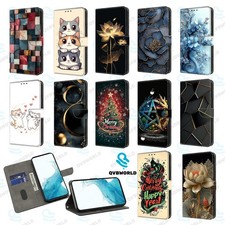 Custodia per Samsung Galaxy S6 Edge+ S21FE S20 Ultra S9+ portafoglio pelle flip cover