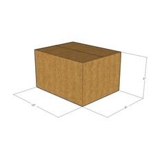 10 10x8x6 Kraft Brown Corrugated Shipping Boxes 32 ECT Single-Wall New