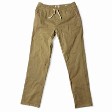 Marine Layer Saturday Pants Mens Size M (32x30) Beige Slim Fit Stretch Jogger