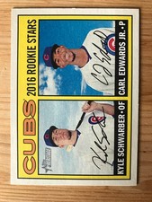 2016 Topps Heritage #161 Kyle Schwarber Chicago Cubs Carl Edwards Jr RC Rookie