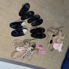 LOT Girls Dance Shoes 12 Pairs + Tights