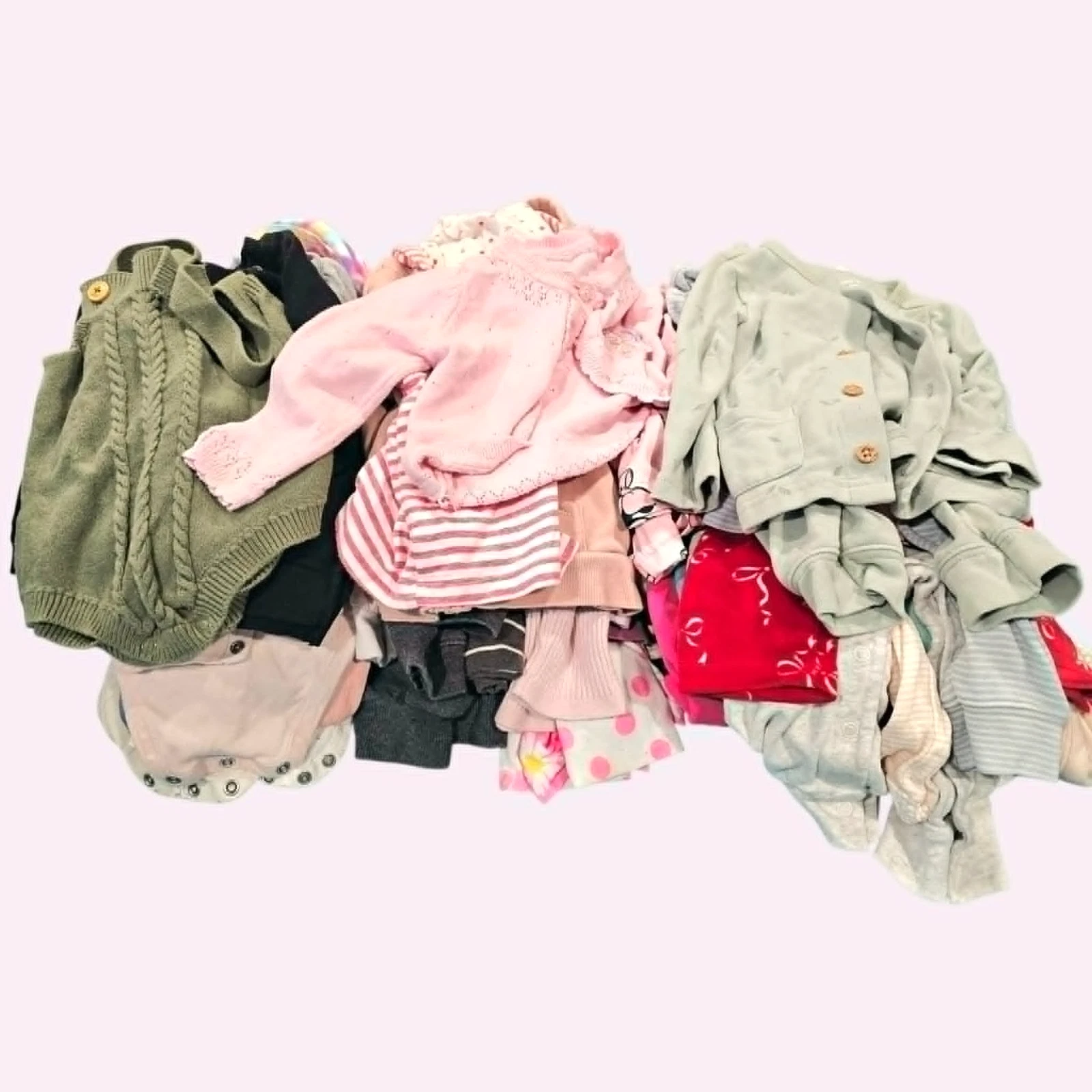 Over 50pcs Big Lot of 12 Months Baby Girl Winter Clothes