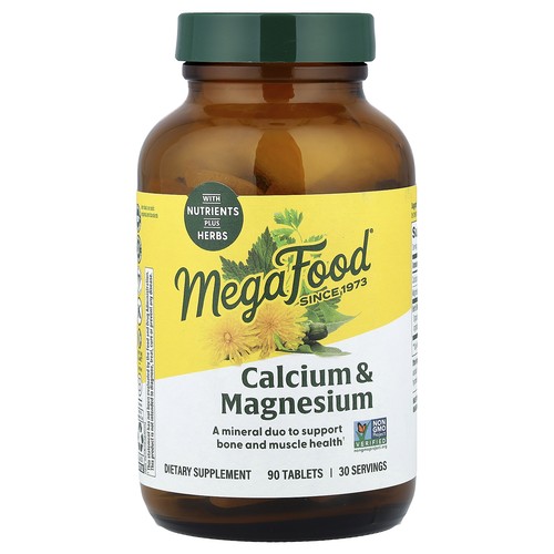 MegaFood Calcium Magnesium  Potassium 90 Tablets Dairy-Free, Gluten-Free,