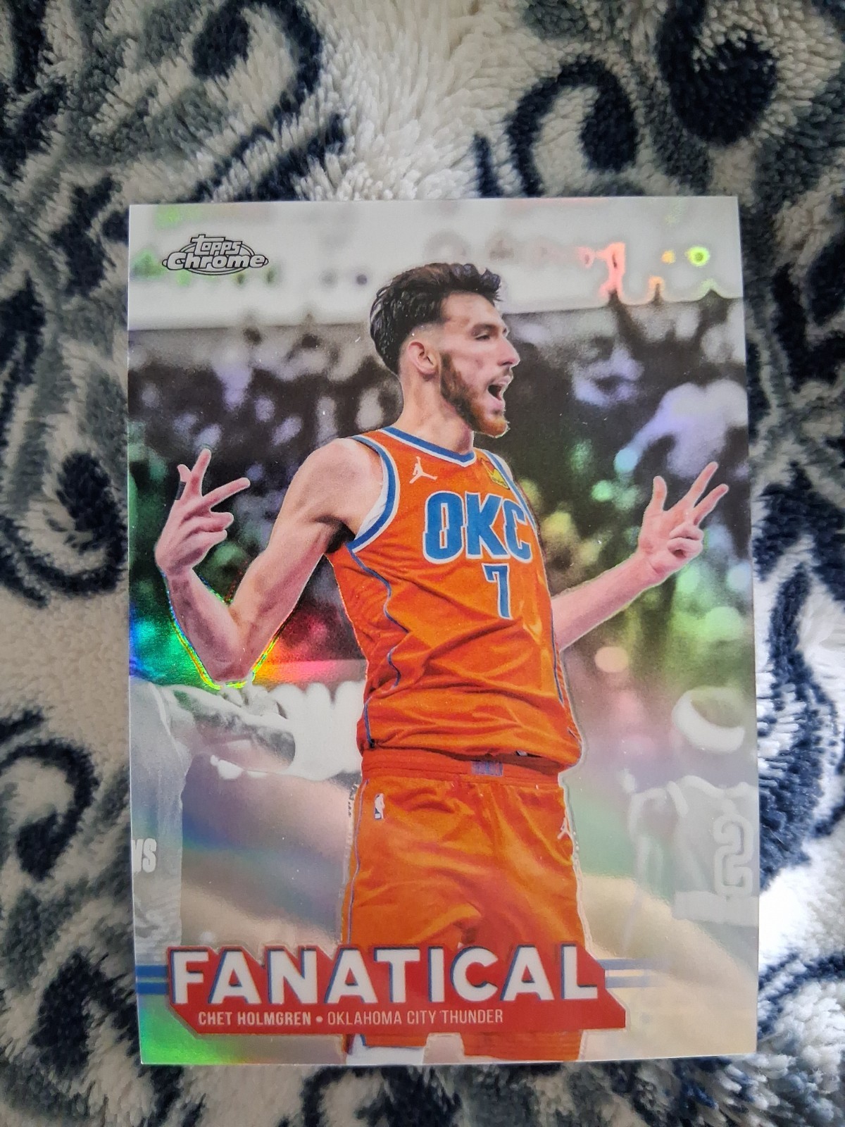 Topps Chrome Fanatical FAN-1 Chet Holmgren Oklahoma City Thunder Insert 2025