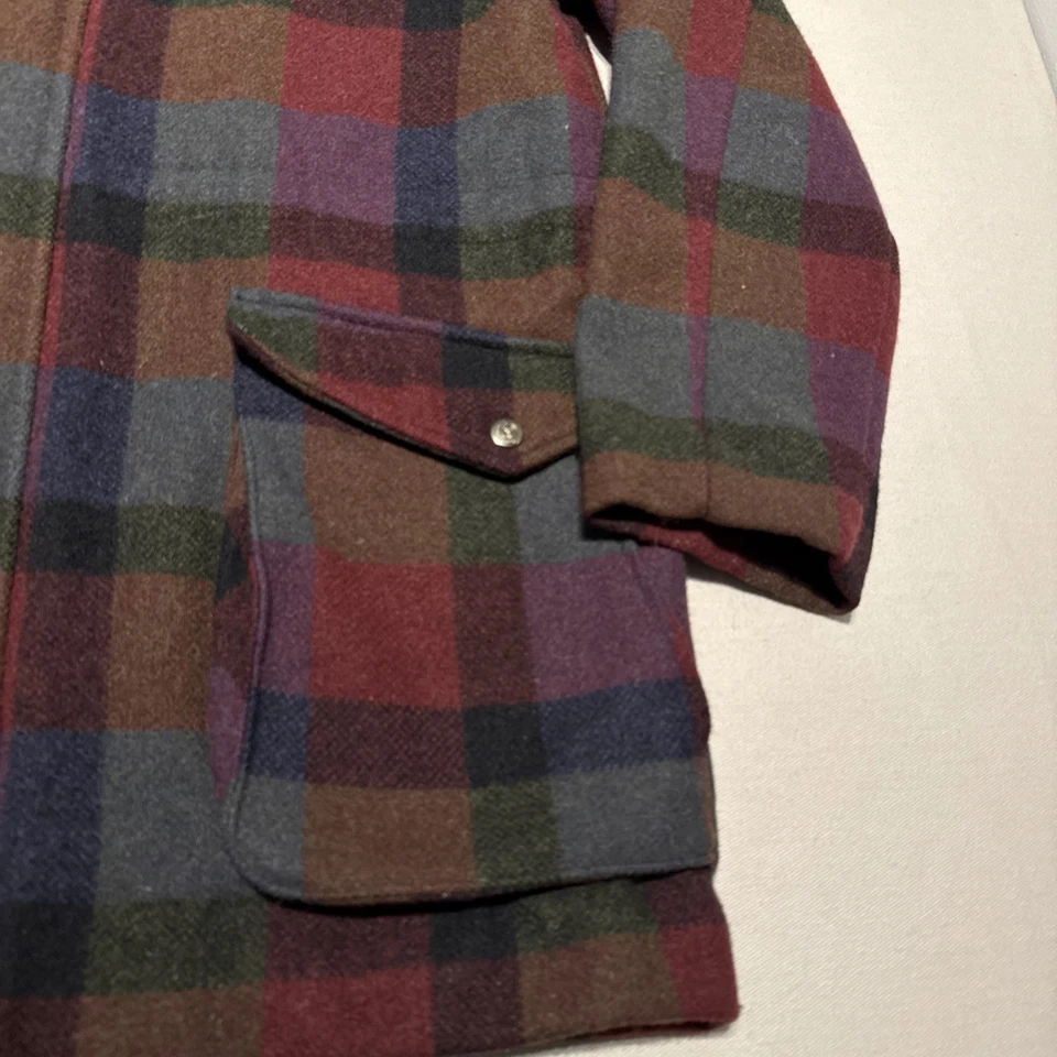 Swanndri New Zealand Wool Jacket XL Check Plaid Heavy Vintage Tartan Lined 42" - Image 3 of 4