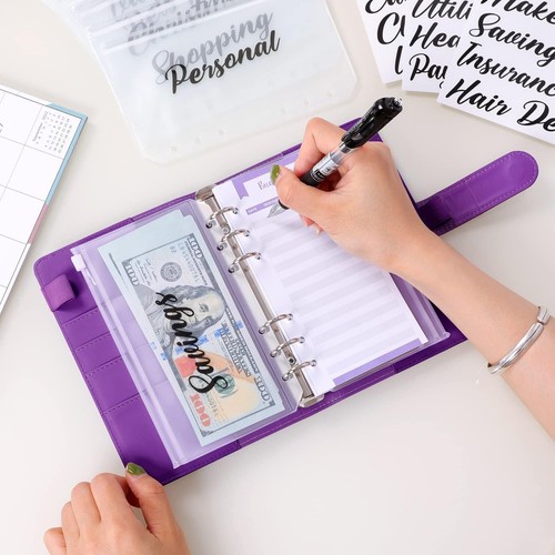 Budget Binder, Money Saving Binder with Zipper Envelopes, Cash Envelopes and ... - 第 2/6 張圖片