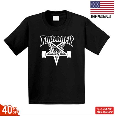 Skater Thrasher T Shirt, Extreme Skate T Shirt, Skateboard Thrasher Tee, Skater