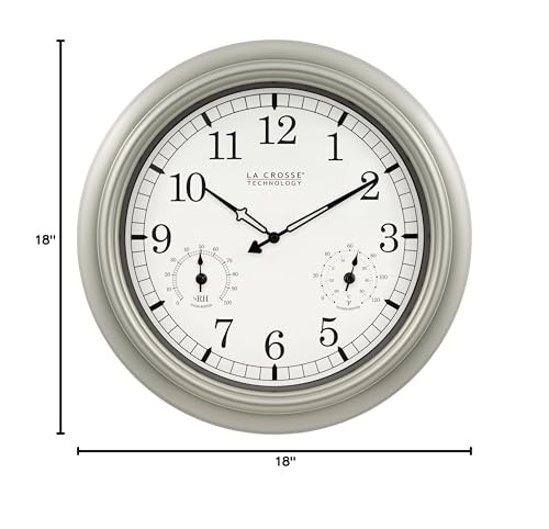 WT-3181PL-Q Quartz Indoor/Outdoor Wall Clock, 18" - Picture 8 of 8