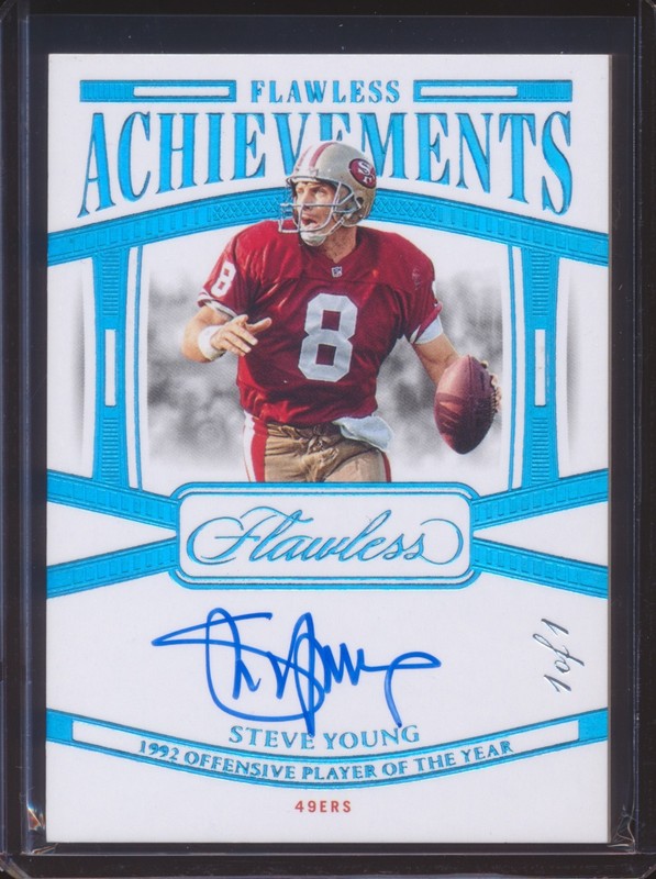 2024 PANINI FLAWLESS STEVE YOUNG PLATINUM ACHIEVEMENTS AUTO AUTOGRAPH 1/1!