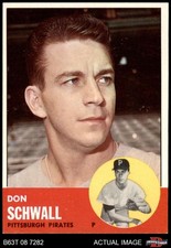 1963 Topps #344 Don Schwall Pirates 7 - NM