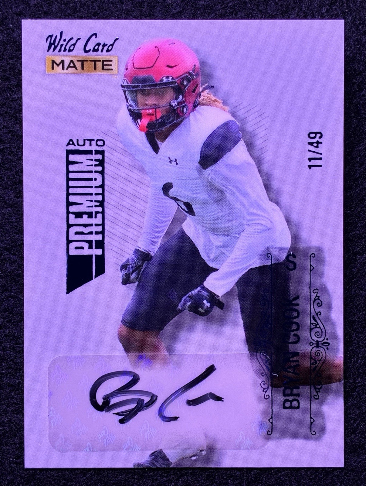 Bryan Cook Wild Card Matte White Draft Pick Premium Autographs #MBA Base