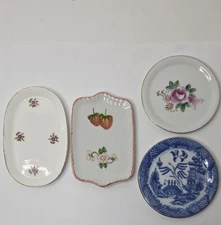 Vintage Doll Tea Set Miniature Dishes 2 Plates 2 Platters