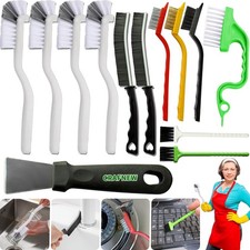 13Pcs Small Cleaning Brush Set, Hard Bristle Crevice Cleaning Brush, Long Han...