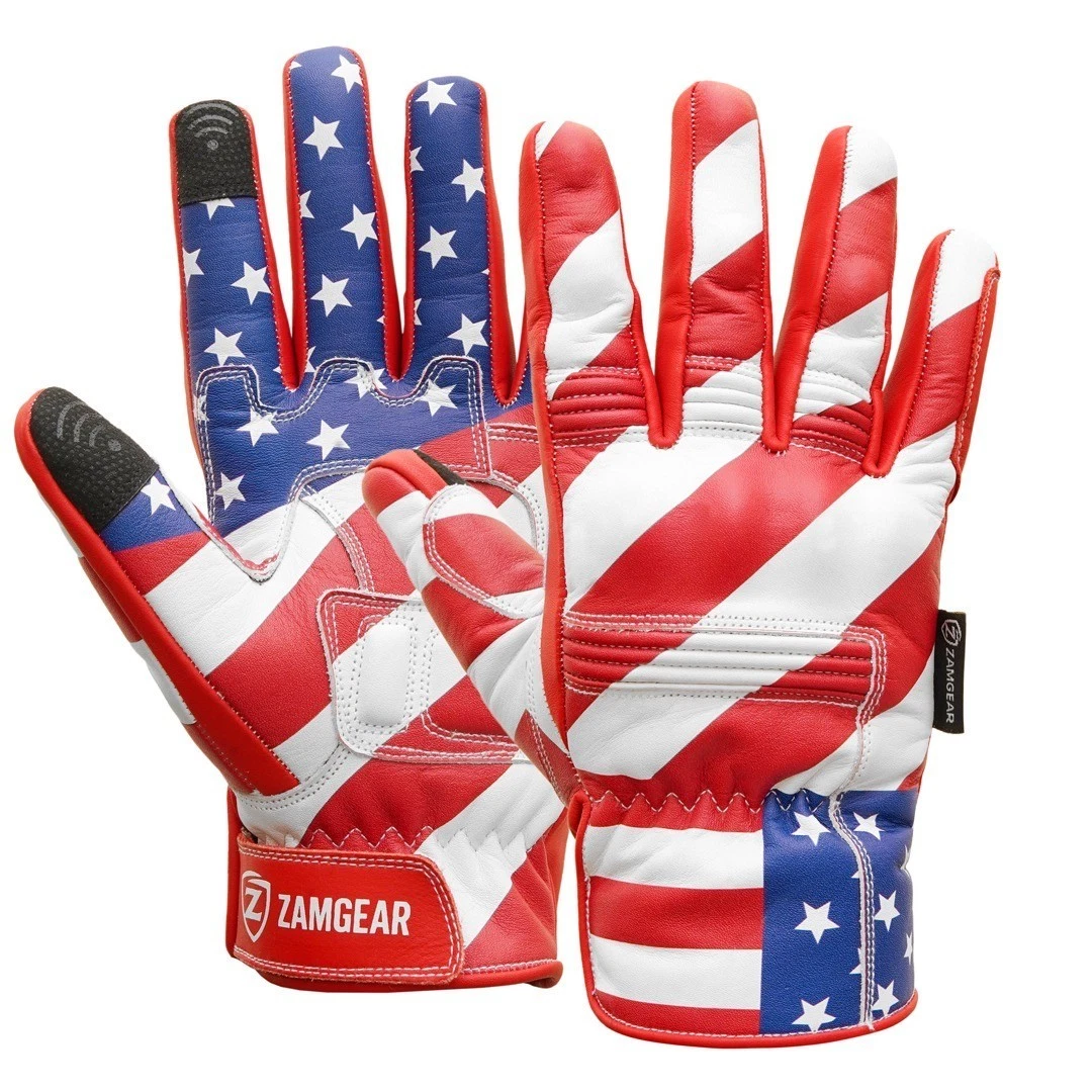Riding Gloves Summer Motorcycle Leather Protective Touchscreen Biker ZAMGEAR