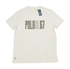 Polo Ralph Lauren Men's Grey POLO RL 67 Graphic Print Classic Fit T-Shirt