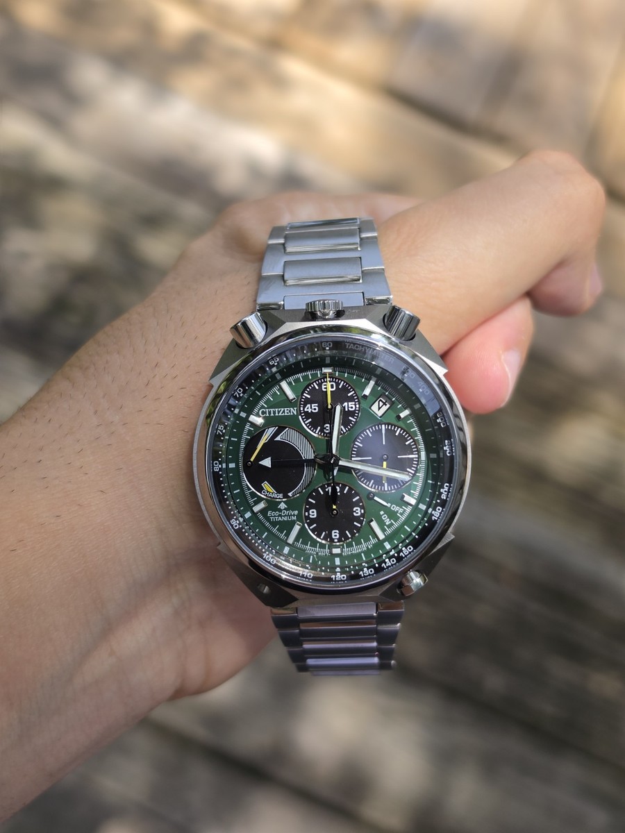 Citizen Promaster Tsuno All Titanium Eco-drive Limited Edition Green AV0081-51X