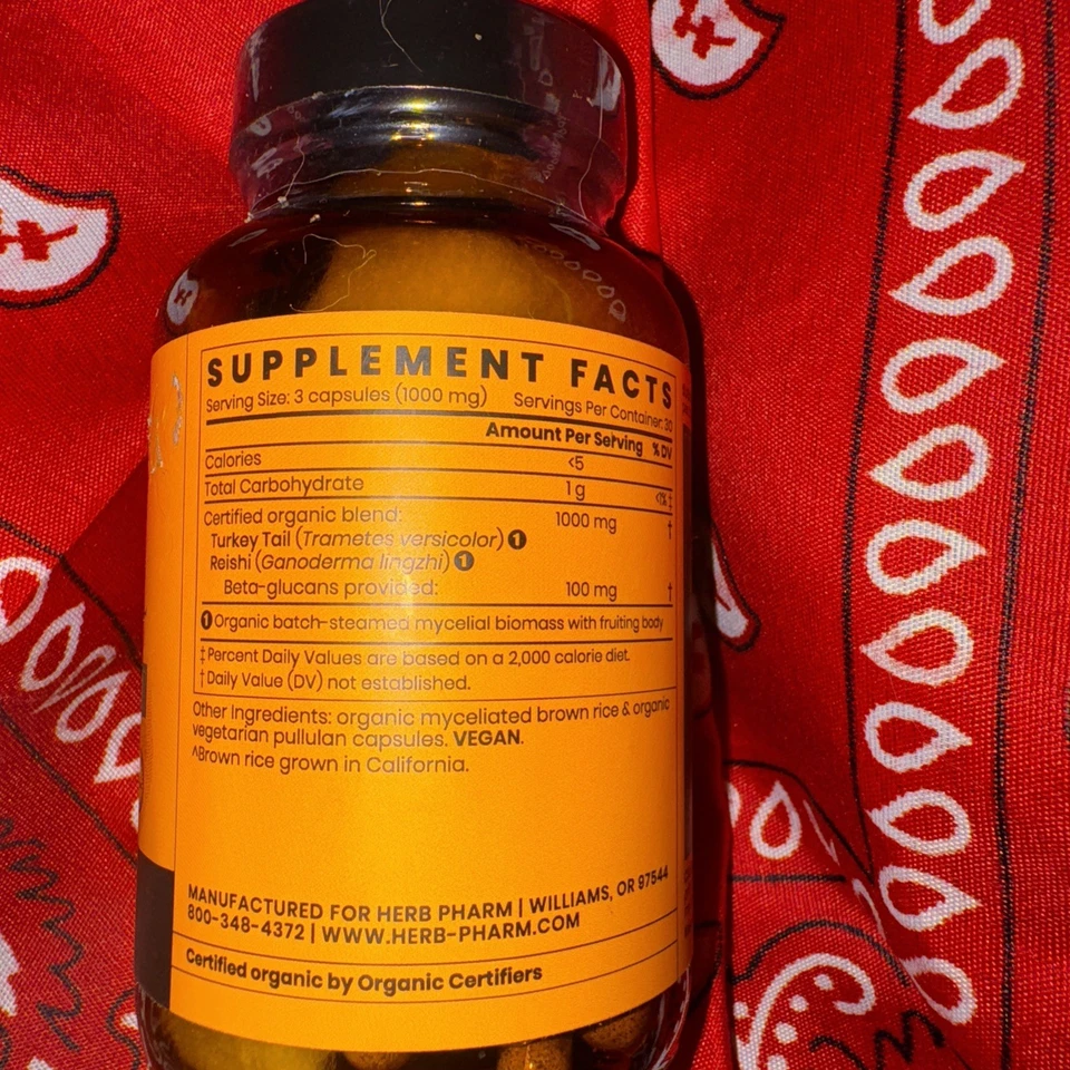 Extracto de champiñones en polvo cola de pavo, 90 cápsulas Foto 2 de 2