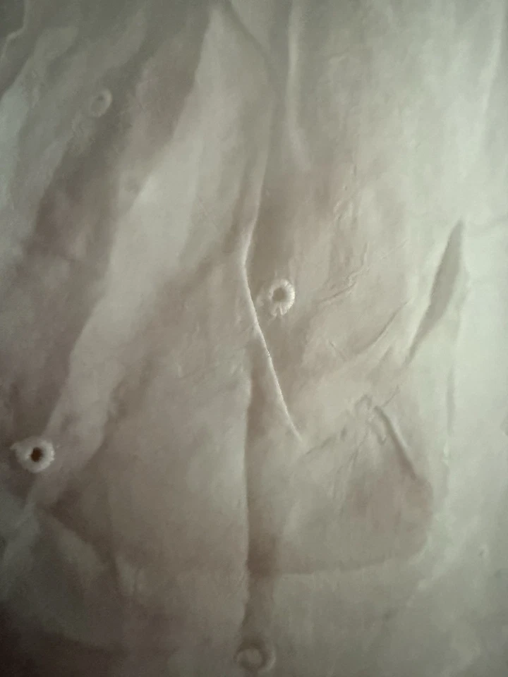 Blusa Campesina Johnny Was Nueva con Etiquetas Intrincada Bordada Blanca Roja Transparente Ojales L Foto 3 de 4