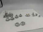 VTG Barbie Pretty Treasures Re-Ment Silver Tone Tea Set Cups Saucers Utensils