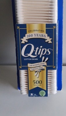 Q-tips Cotton Swabs Double Tip 500 Count Rounded Tip White Disposable