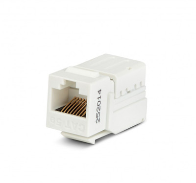 100 Pack Hyperline Cat5e Keystone Jack Network 110 Punchdown RJ-45 / 8P8C White