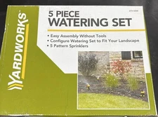 Yardworks 5 Piece Watering Set 5 Pattern Turret Sprinkler Kit