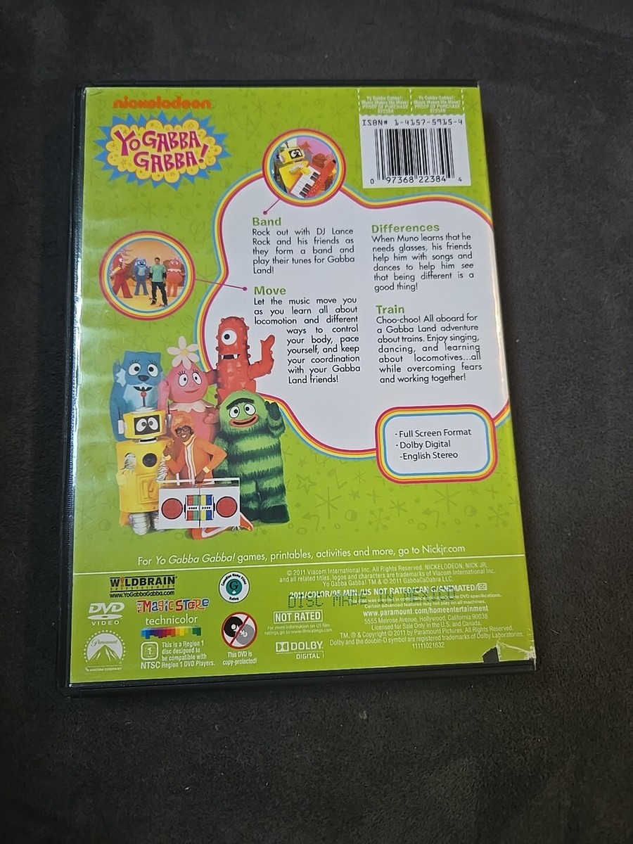 miki4-⑪DWE  step by step Songs DVD Yo Gabba Gabba Music Makes Me Move (DVD, 2011) Nickelodeon