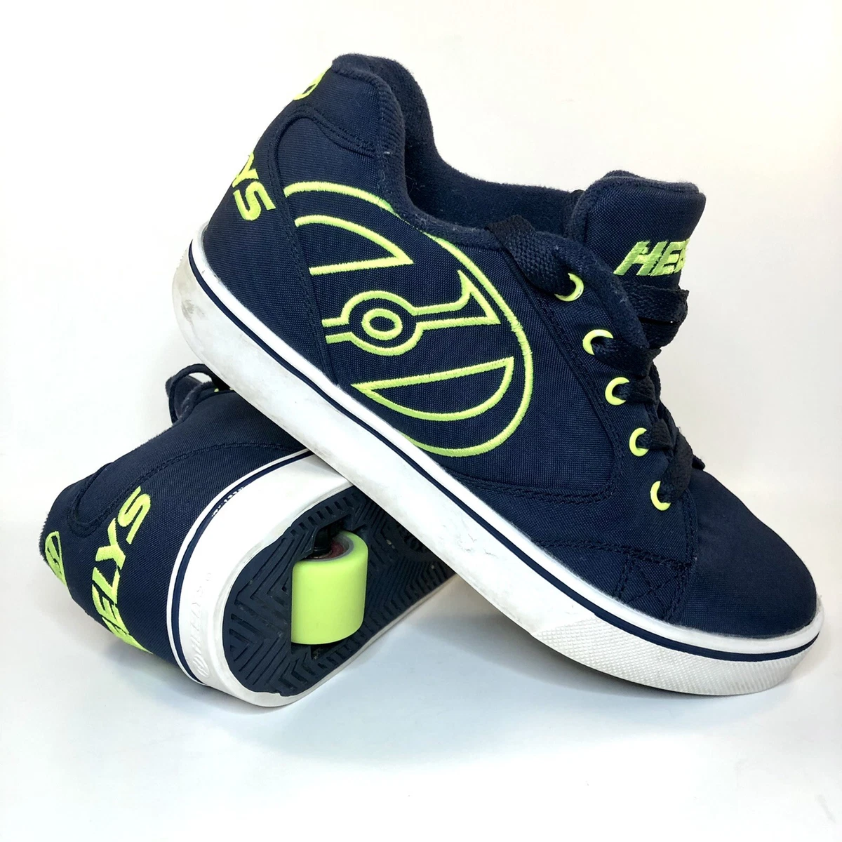 rent Bemyndigelse Vidner Heelys Vopel HE100189 Wheeled Skate Shoes, Youth Size 6 - Navy Blue, Neon |  eBay