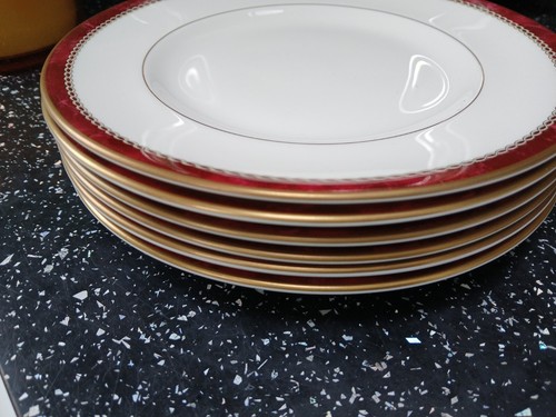 PLATOS DE ENSALADA/POSTRE ROYAL WORCESTER MEDICI RUBÍ (ROJO) X 6 - Imagen 2 de 3