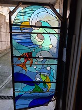 vetrata artistica legata al piombo realizzata in vetro cattedrale 