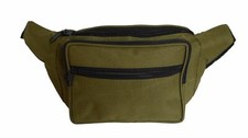 NEW Green Nylon Fanny Pack- Mens Waist Belt Bag -Womens Purse Hip Pouch Travel